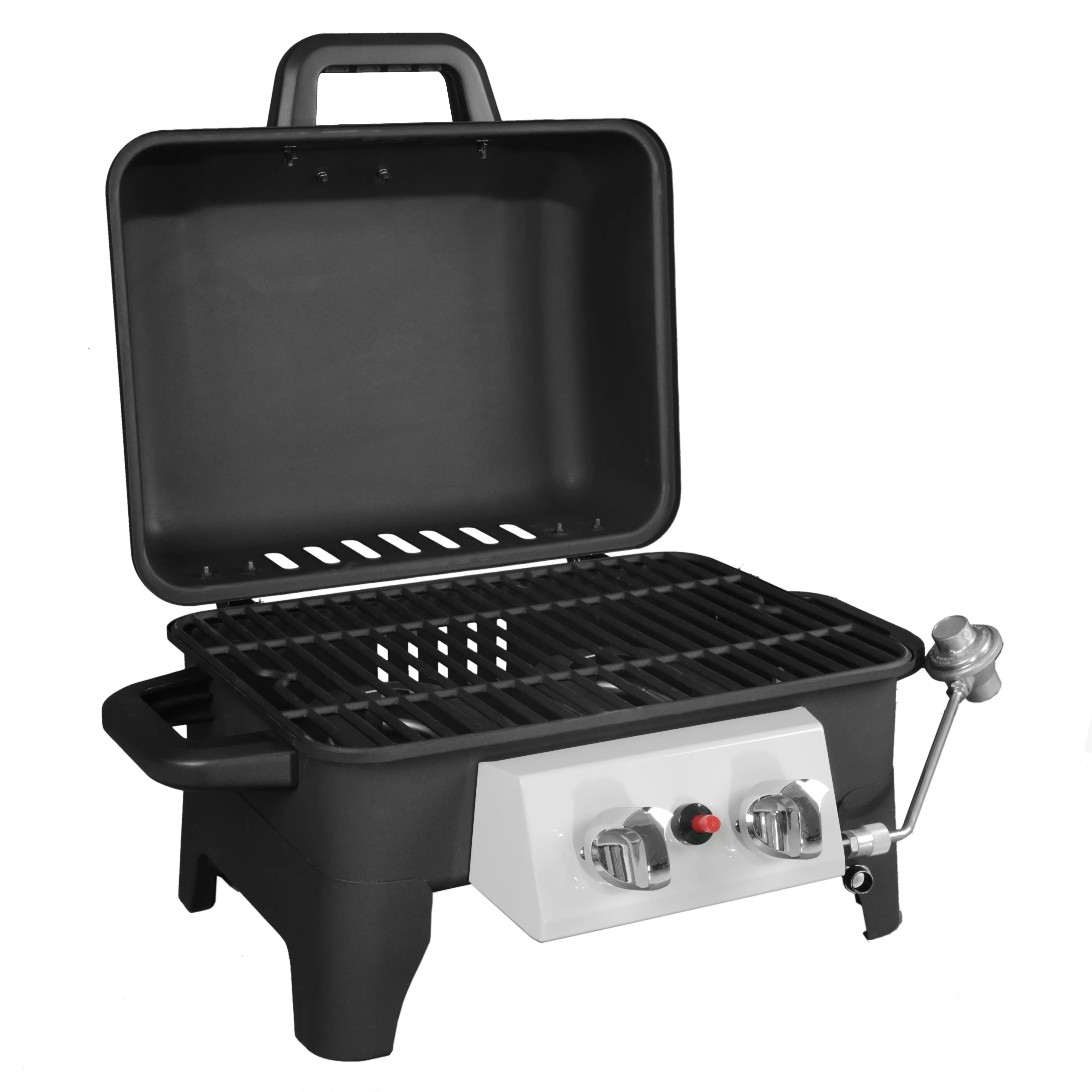 Portable Propane Gas Grill, 2 Burner, Black W799
