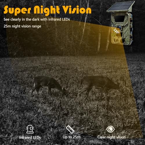 5K WiFi Trail Camera with Night Vision and 64GB SD Card Y120671