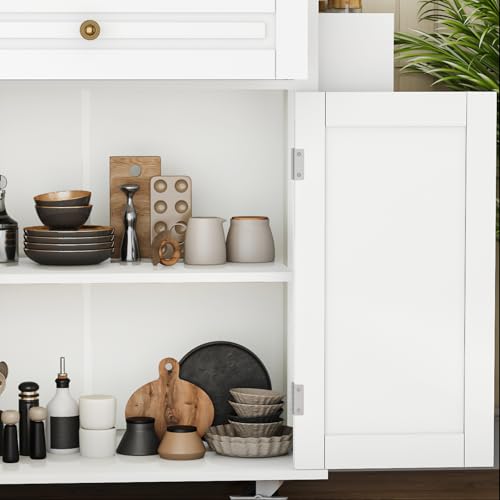 Movable Kitchen Island with Drop Leaf and Power Outlet J472