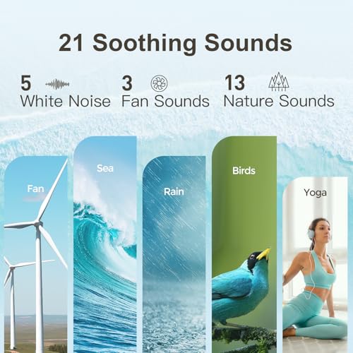 White Noise Sound Machine Alarm Clock with Bluetooth Speaker Q9962