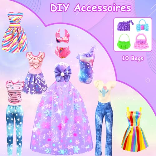 Doll Clothes and Accessories Set with Closet for 11.5 Inch Doll U34465