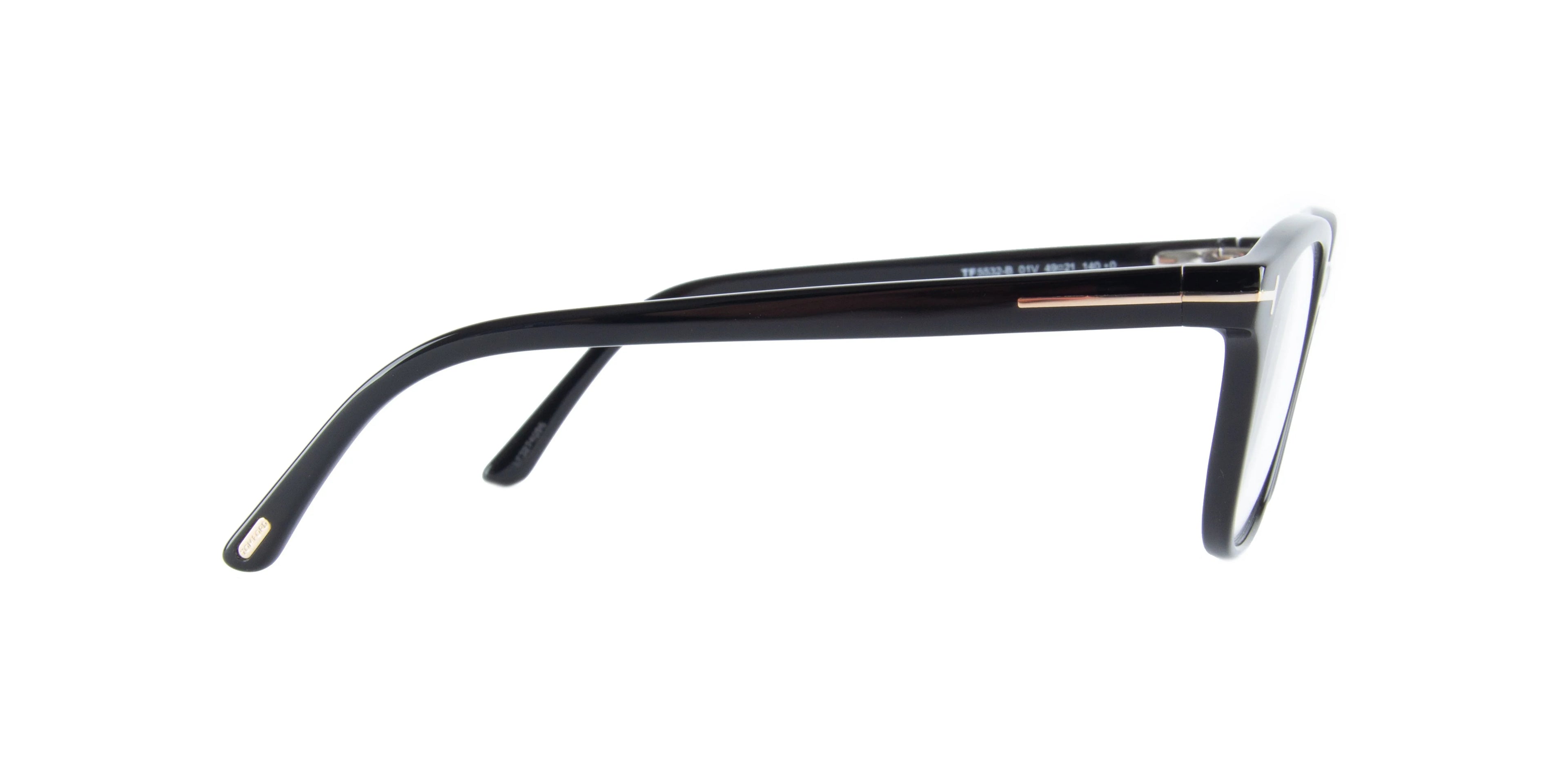 Black Blue Block Eyeglasses with Clip R641