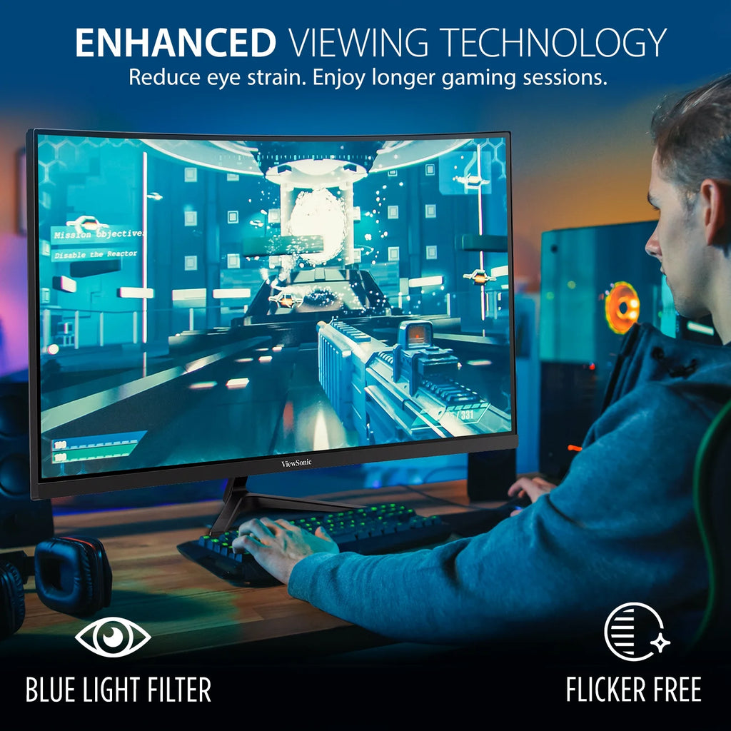 32 Inch Curved 1080p 165Hz Gaming Monitor with FreeSync and Eye Care K274