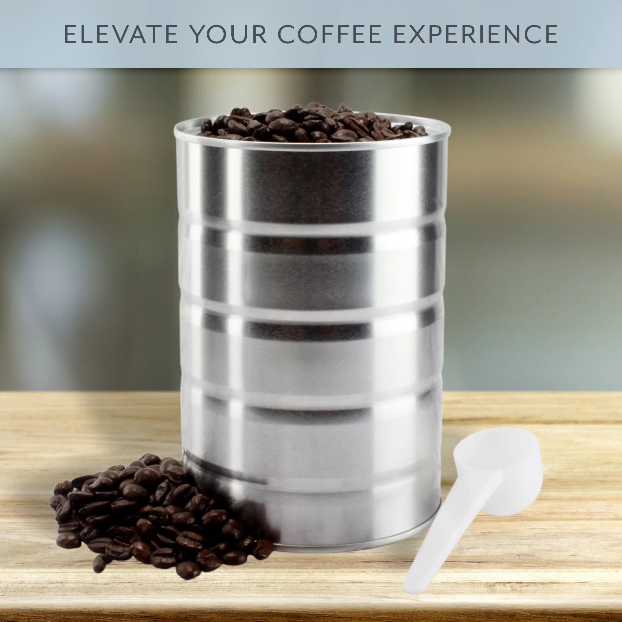 Metal Coffee Cans for Kitchen Storage and Crafts (4-Pack) Y155