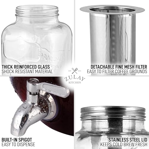 1 Gallon Cold Brew Coffee Maker with Stainless Steel Infuser R33551