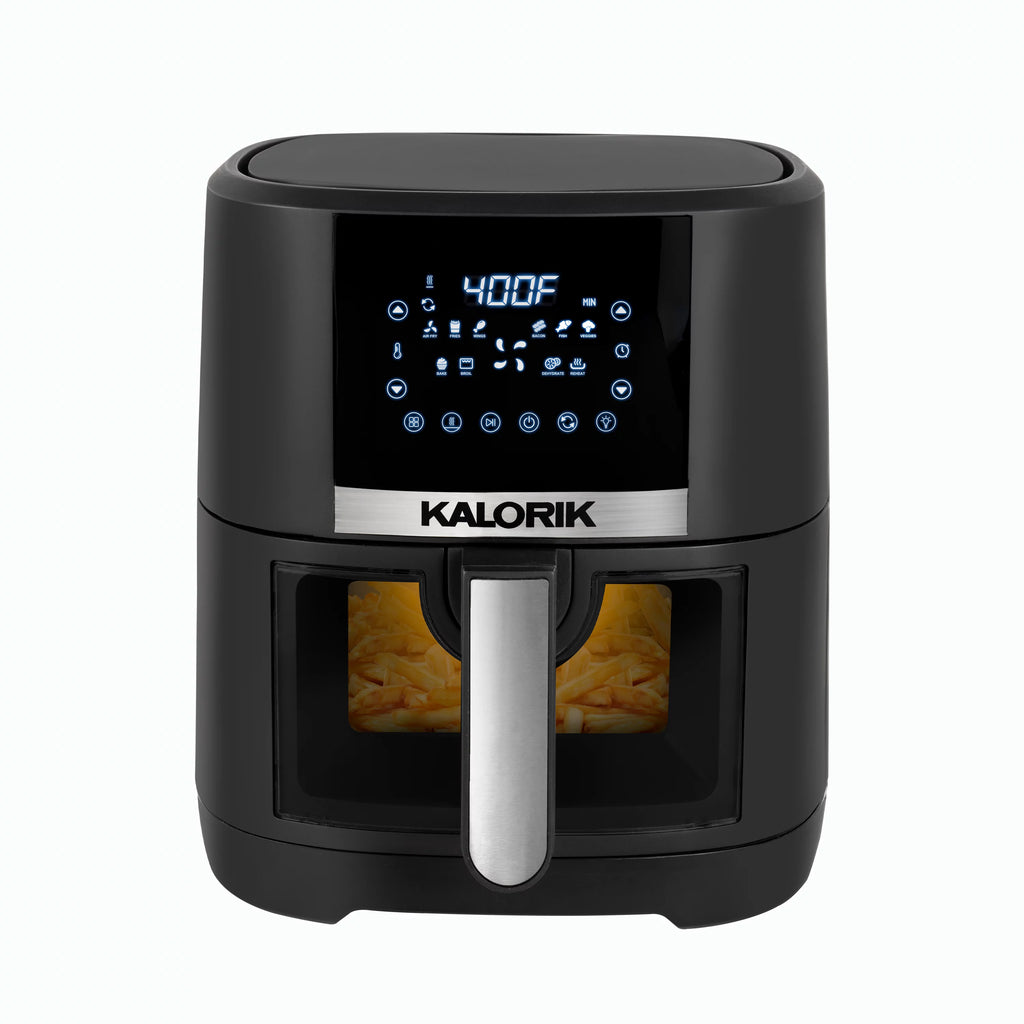 Kalorik 5 Quart Digital Air Fryer with Viewing Window, Black