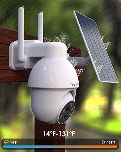 Wireless Outdoor Security Camera, 3MP Pan Tilt 360° with Color Night Vision G68136