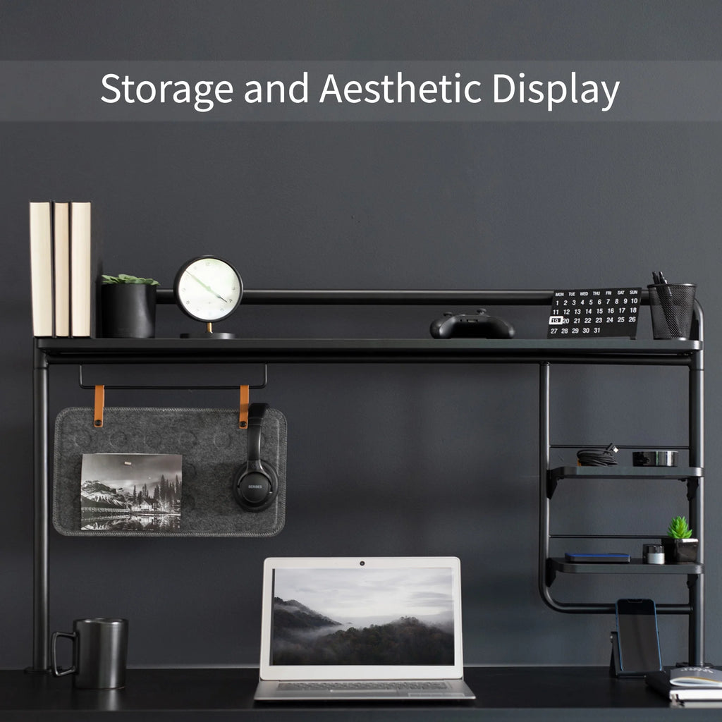 Clamp-on Desktop Shelving System with Magnetic Memo Board L15272