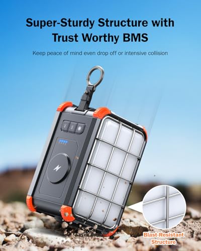Portable Power Station 153Wh Solar Generator with Hand Crank AC Outlet H270