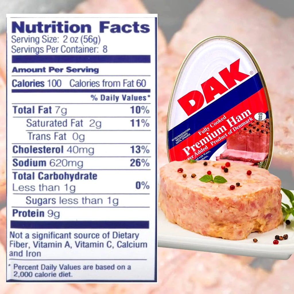 Canned Ham 16oz Fully Cooked Ready to Eat, Pack of 2 Q8857