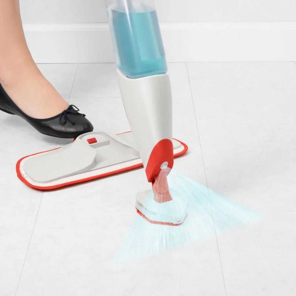 Refillable Wet Floor Spray Mop with Slide Out Scrubber P9063