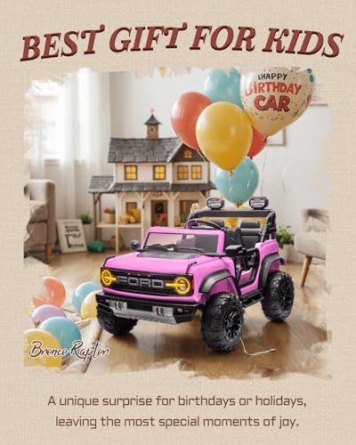24V Ride on Car for Big Kids, 2 Seater with Remote Control, Pink O4976
