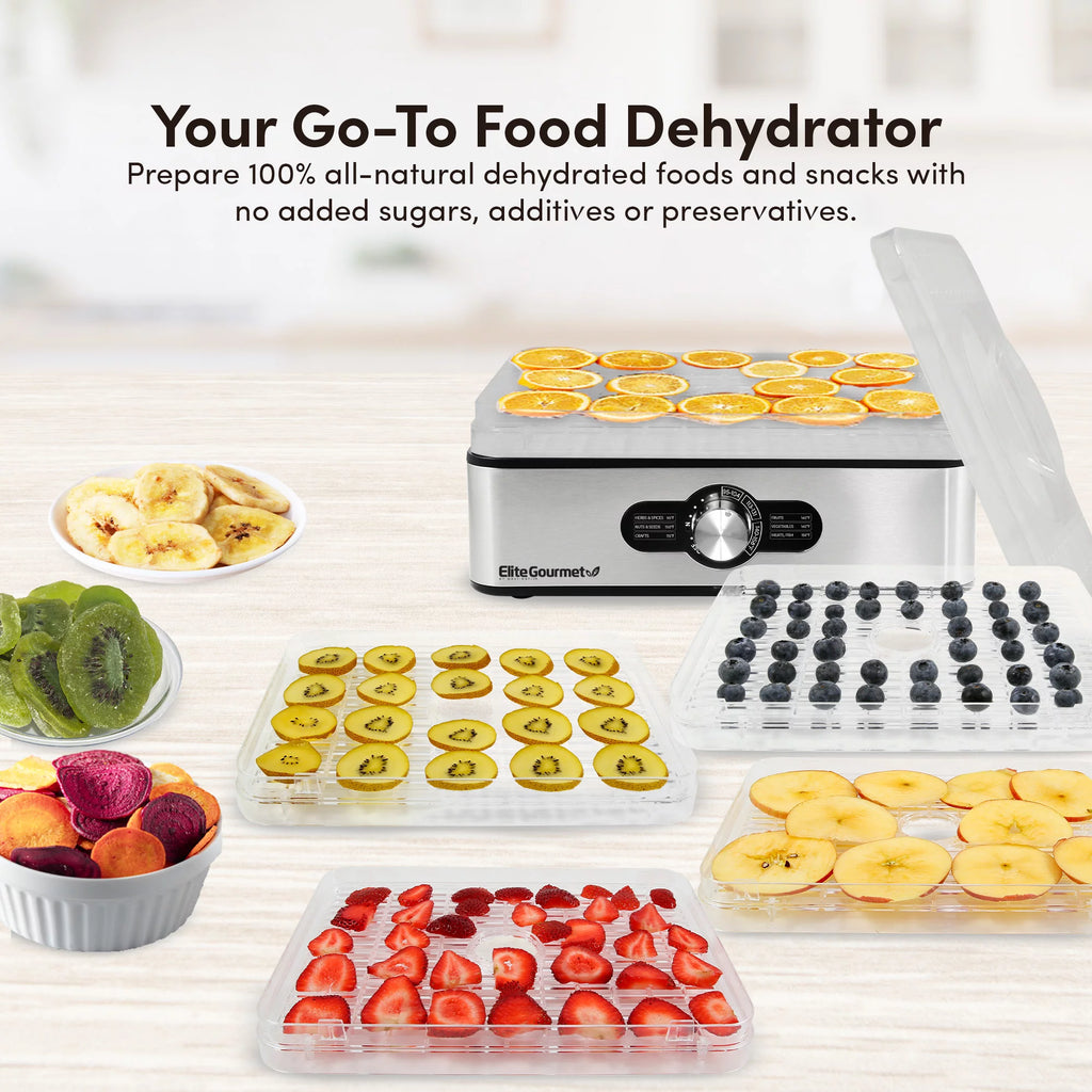 Food Dehydrator with 5 Stainless Steel Trays Q192909