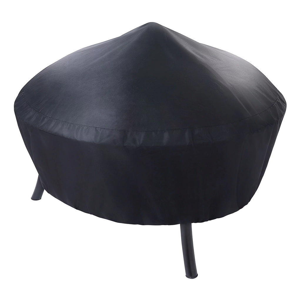26" Round Iron Outdoor Wood Burning Fire Pit, Black T9344