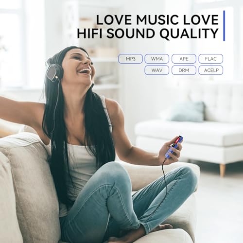 MP3 Player with Bluetooth 5.3, 1.8 Inch Screen, FM Radio, Voice Recorder I138