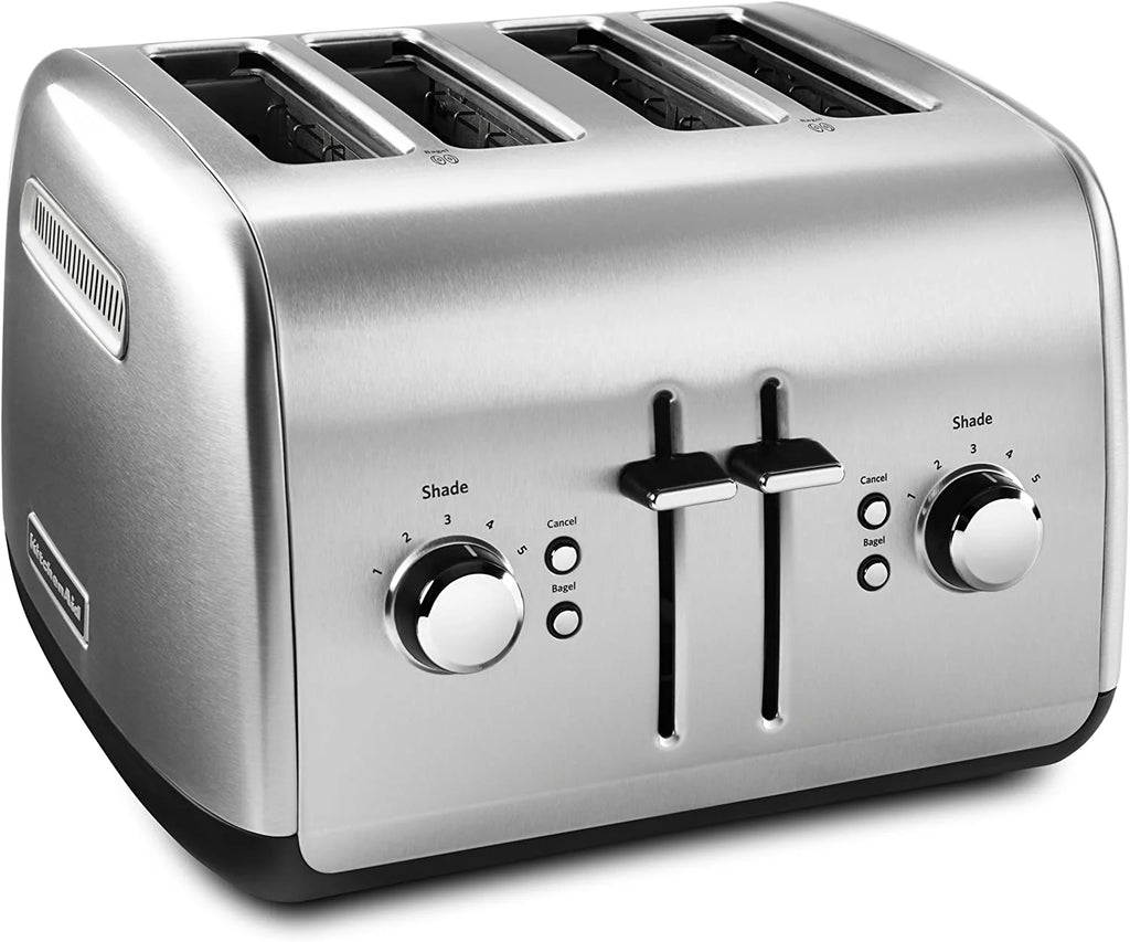 4 Slice Toaster and Electric Kettle Set - Stainless Steel Y7362