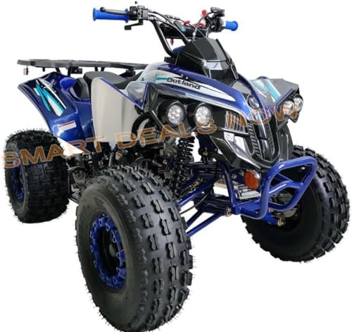 125cc ATV Quad with Reverse, Double Headlights, 19/18 Inch Tires, Green B155511