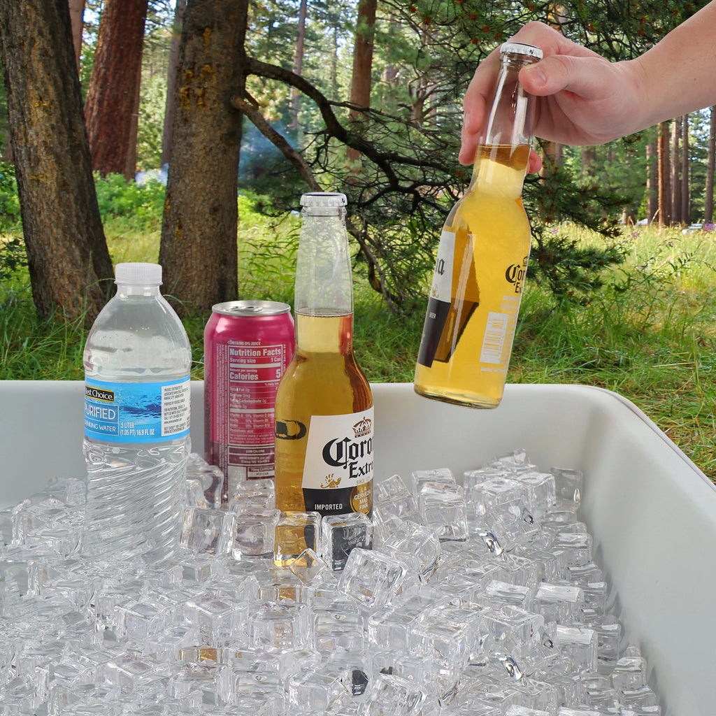 Folding Ice Cooler Table - 4ft Outdoor Bar Cooler Table N691319