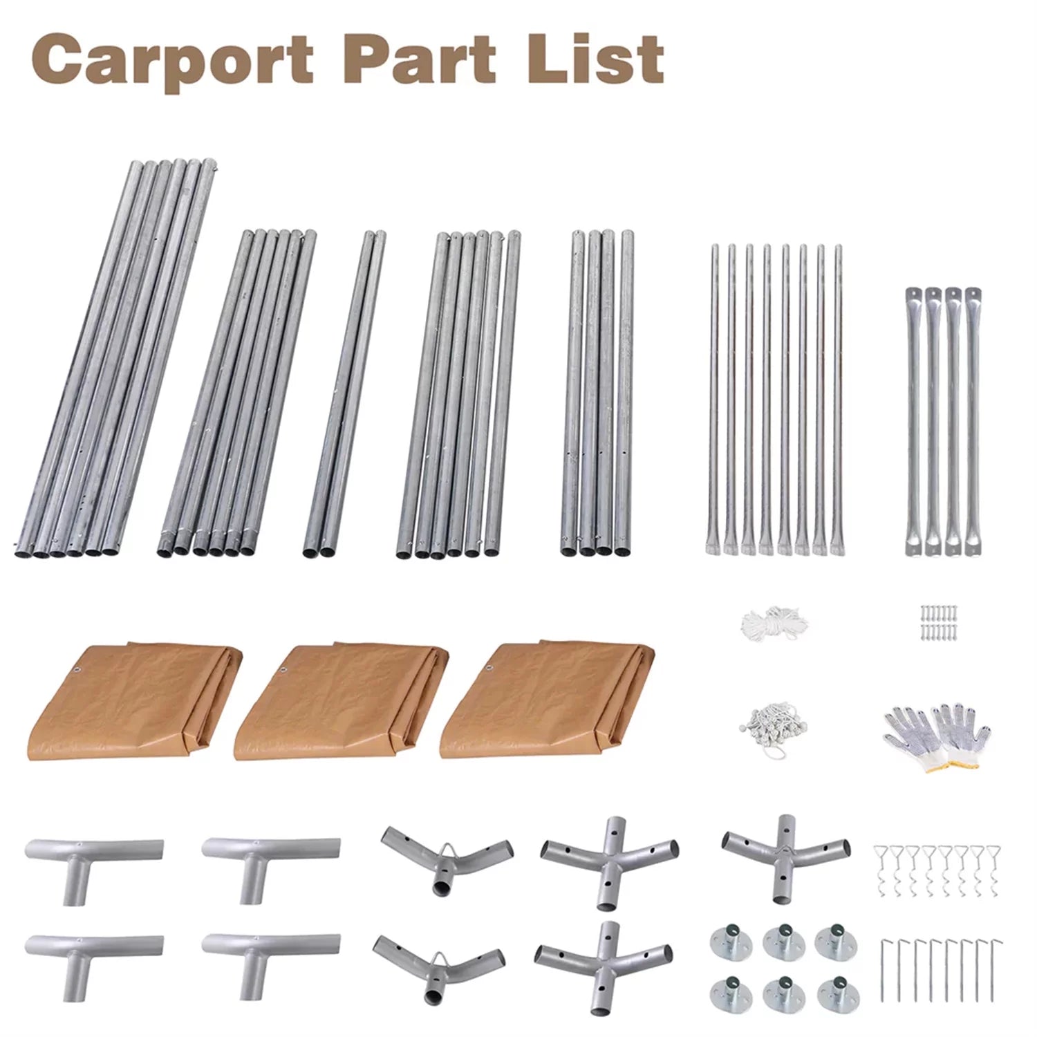 Heavy Duty Car Canopy Galvanized Car Boat Shelter with Removable Sidewalls and Doors R912
