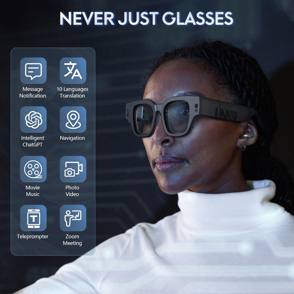 AR Glasses Wireless with 1080P Micro-OLED Virtual Theater and Camera T34510