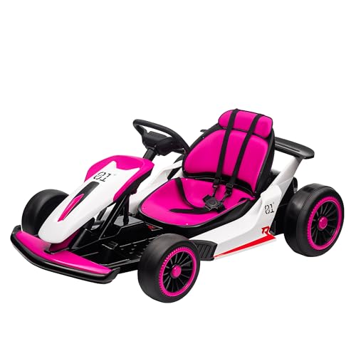 Electric Drift Kart with Adjustable Seat, 24V Ride On Toy for Kids G7951