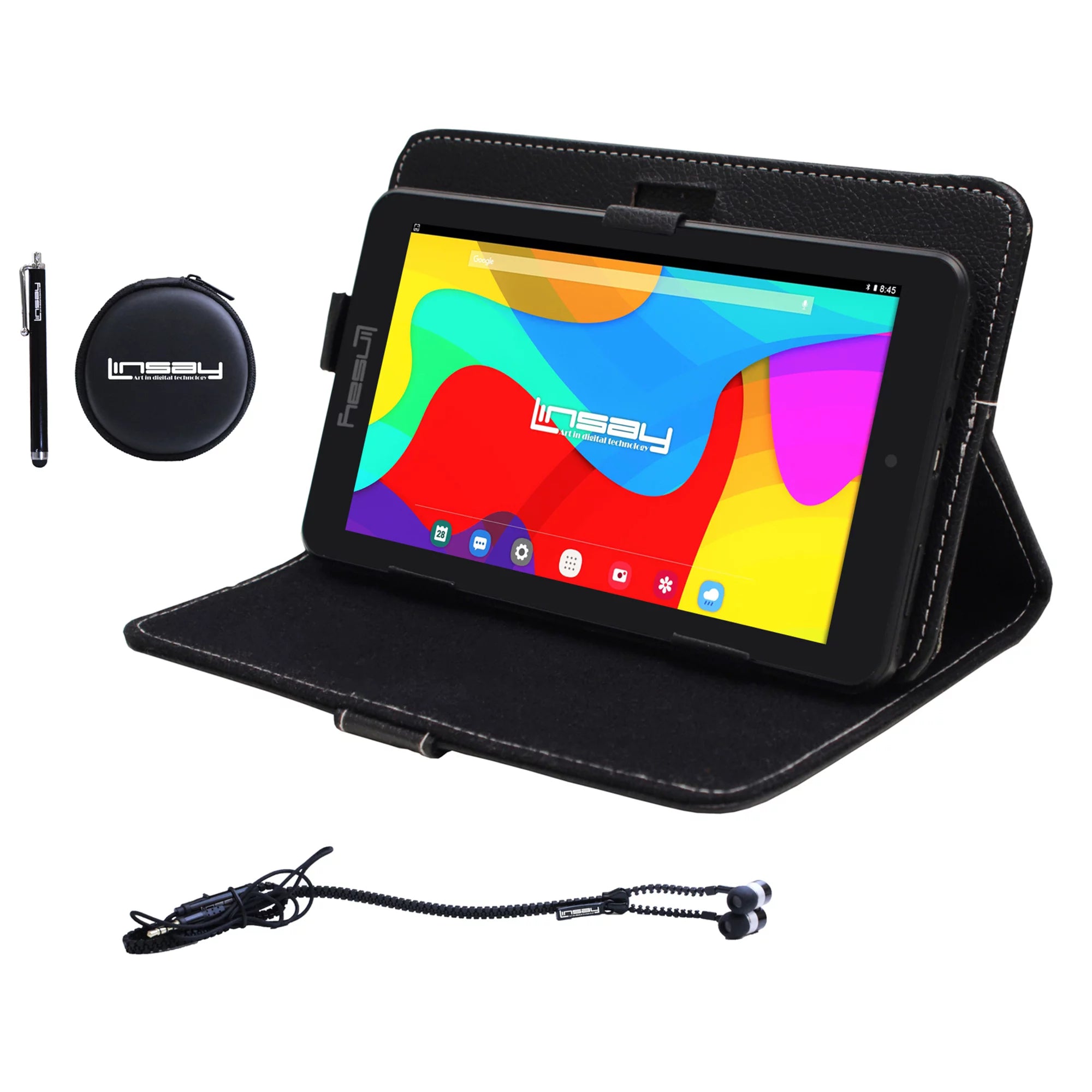 7" Quad Core 2GB RAM 32GB Android 12 Tablet with Case, Earphones and Pen Stylus B30146