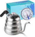 Gooseneck Kettle, Pour Over Coffee Kettle W/Thermometer For Coffee And Tea, 40 Fl Oz (1.2 Liters) Stainless Steel Coffee Maker, Ergonomic Handle For All Stove Top, BB1201