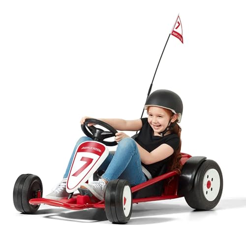 Kids Electric Go-Kart with Adjustable Seat, Rubber Wheels B5495