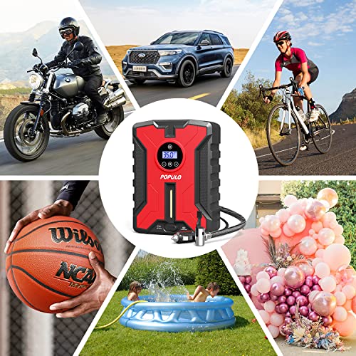 Cordless Tire Inflator Portable Air Compressor with Digital Pressure Gauge J648