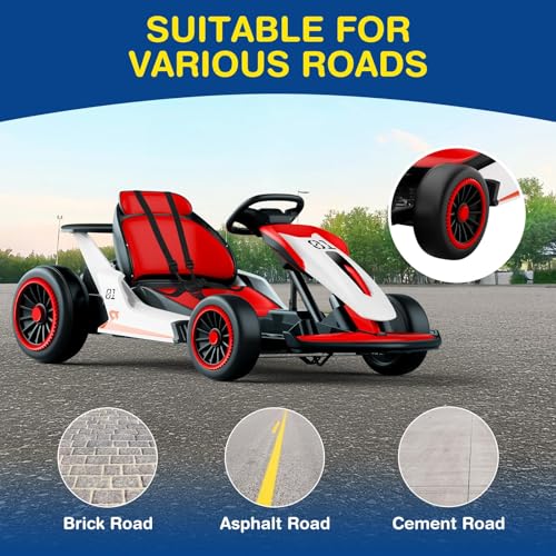 24V Electric Go Kart for Big Kids with 5-Point Safety Belt L11939