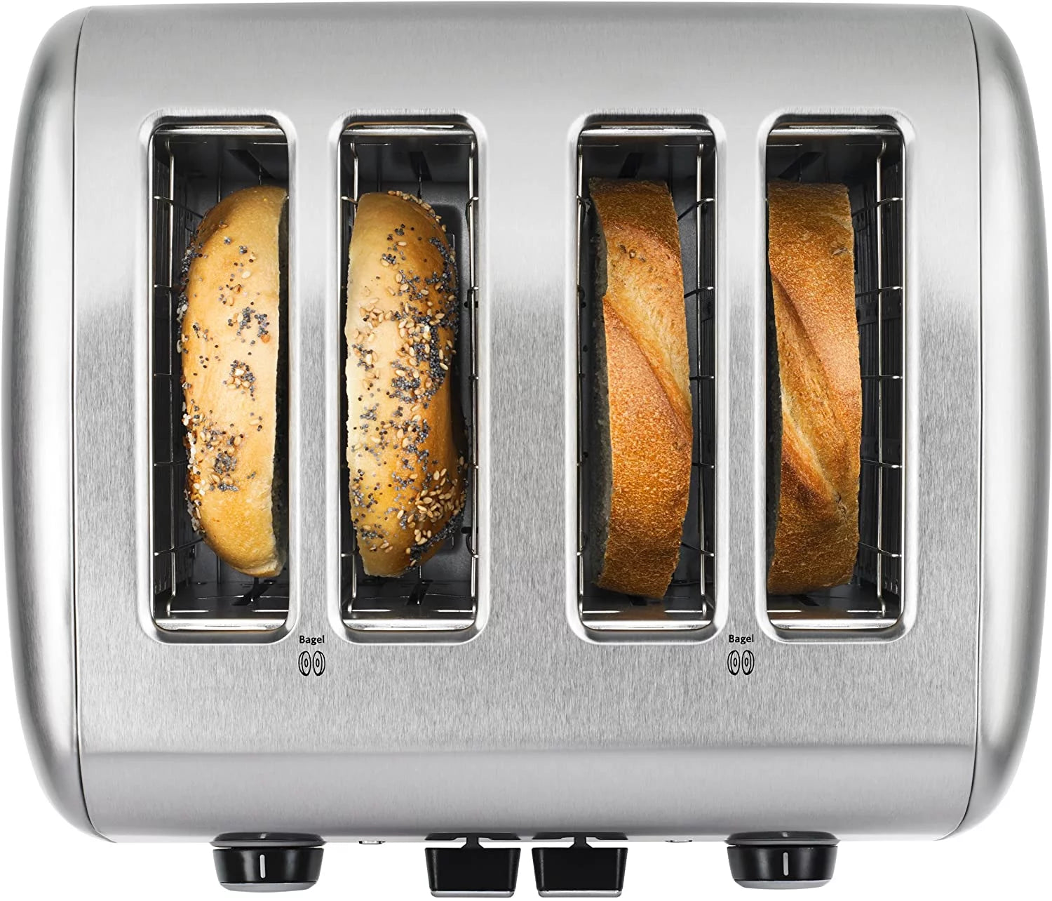 4 Slice Toaster and Electric Kettle Set - Stainless Steel Y7362