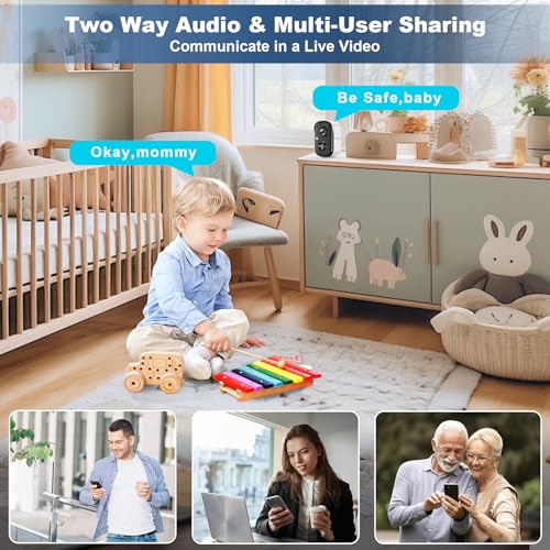 Wireless Outdoor Security Camera, 2K Battery Powered with AI Motion Detection J67126