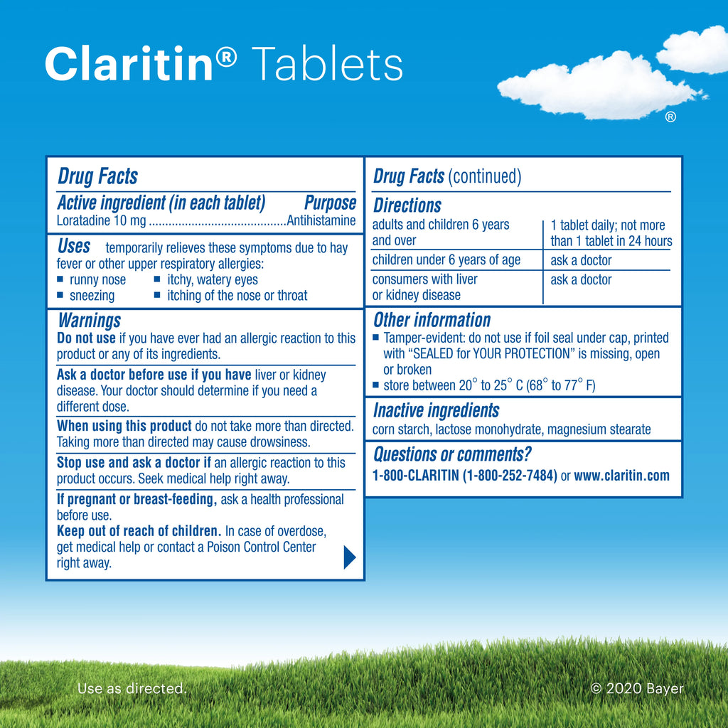 Allergy Relief Tablets, 10 mg, 85 Count W4296