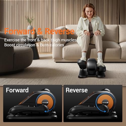 Under Desk Elliptical Machine, Portable Seated Leg Exerciser with Remote M69104