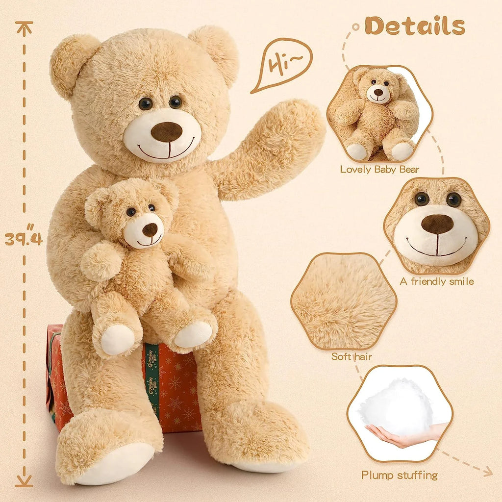 Giant Teddy Bear Mommy and Baby Soft Plush Stuffed Animal C47435