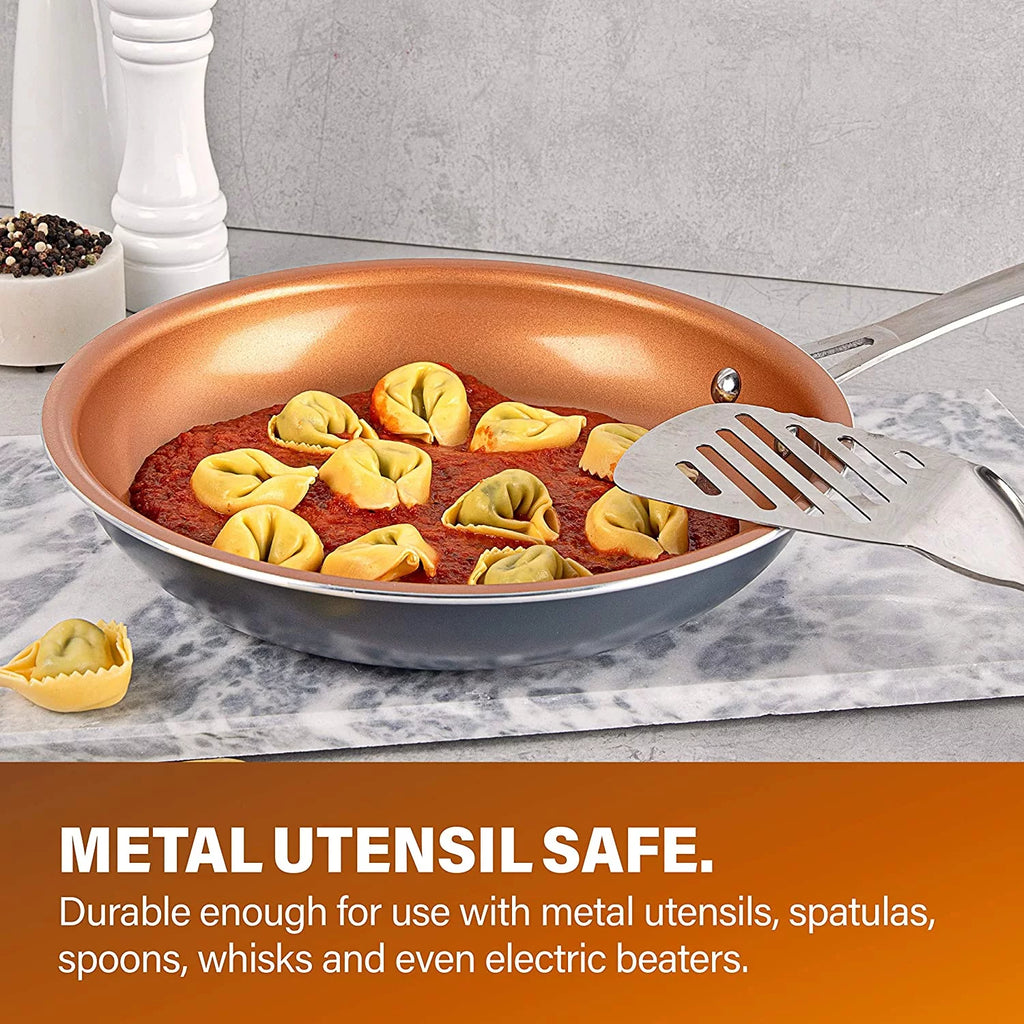 12 Piece Non-Stick Cookware Set with Skillets, Fry Pans and Stock Pots S98131