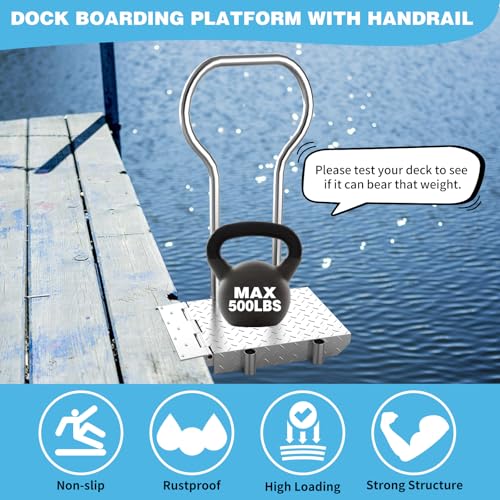 Foldable Dock Boarding Platform with Handrail H7785