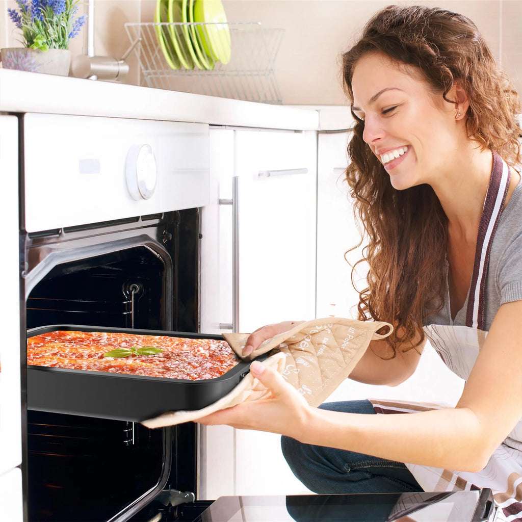 Nonstick Oven Roasting Pan with Flat Rack and Tray H507