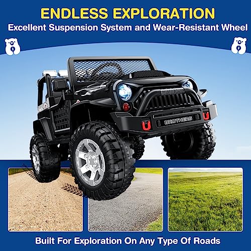 12V Kids Electric Ride On Car with Remote Control, 4-Wheel Suspension, Bluetooth Speaker P8629