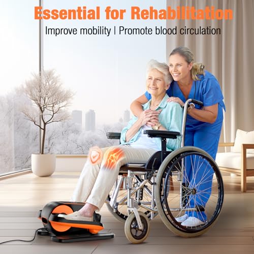 Under Desk Elliptical Machine with Remote, 15 Speeds, Portable Leg Exerciser for Home Office M6572