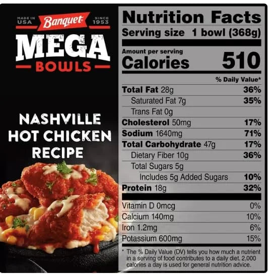 Nashville Hot Fried Chicken Frozen Meal, 13 oz, Pack of 8 H869