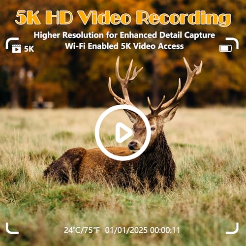 5K WiFi Trail Camera with Night Vision and 64GB SD Card Y120671