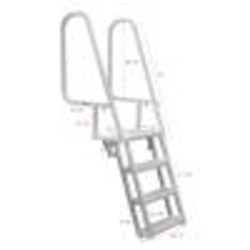 Deluxe Flip-Up Dock Ladder with Welded Step Assembly - 4-Step S78080