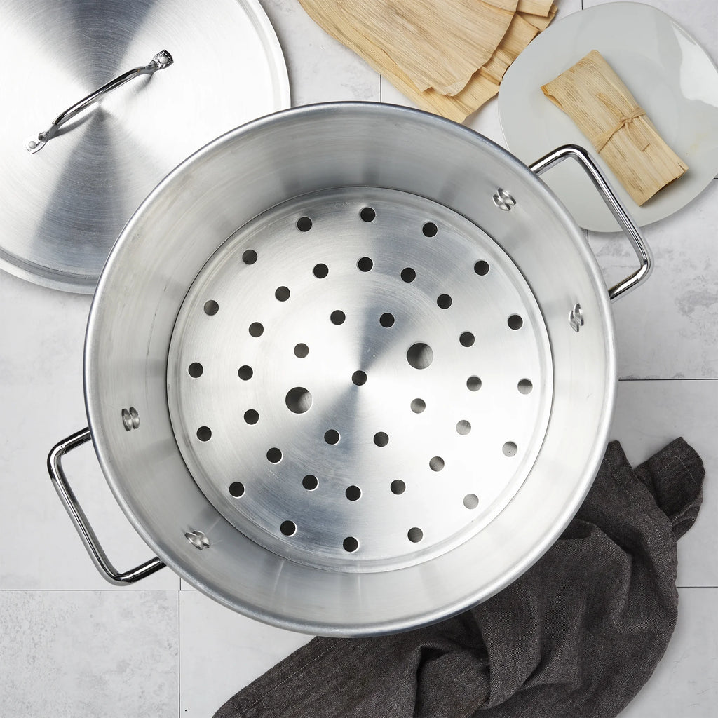3 Piece 20Qt Aluminum Tamale Steamer Set O90820