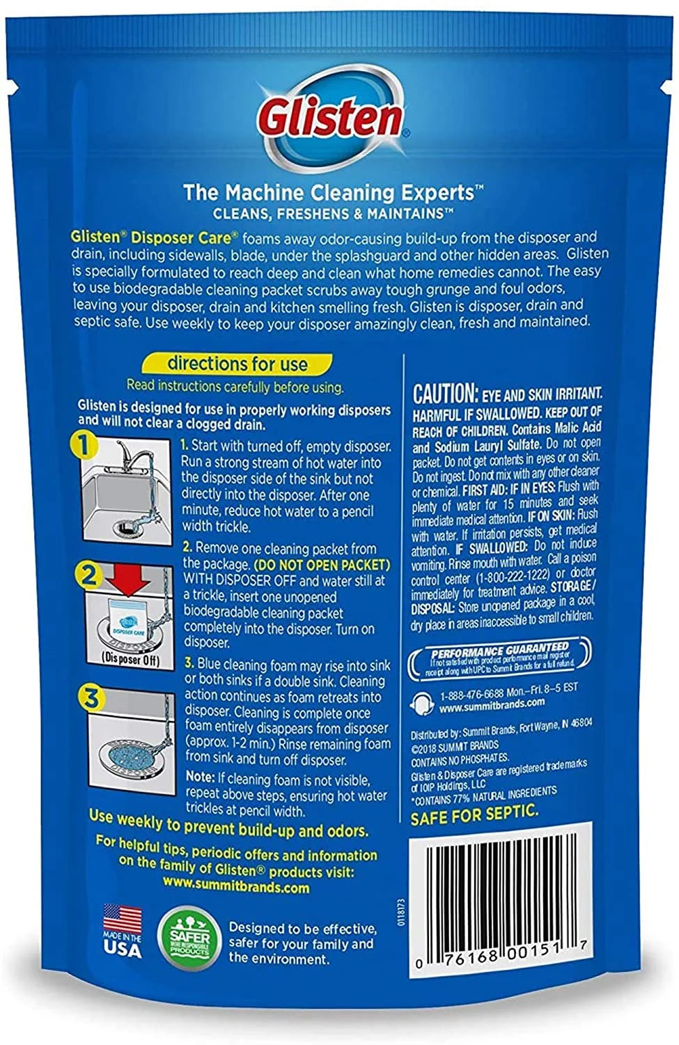 Garbage Disposal Cleaner and Odor Eliminator, Lemon Scent, Pack of 6 O915494