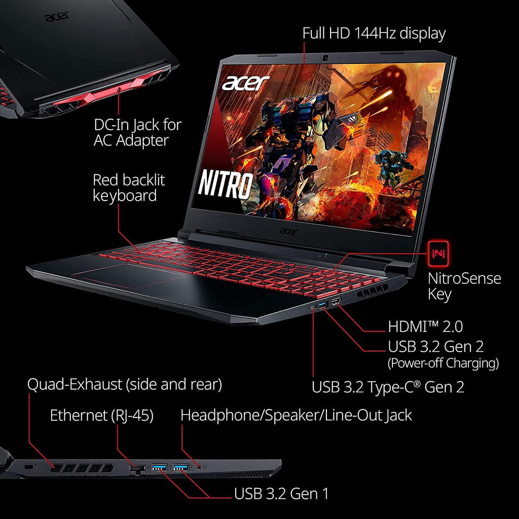 Gaming Laptop 15.6" FHD 144Hz, Core i5, RTX 3050, 16GB RAM, 512GB SSD J580435
