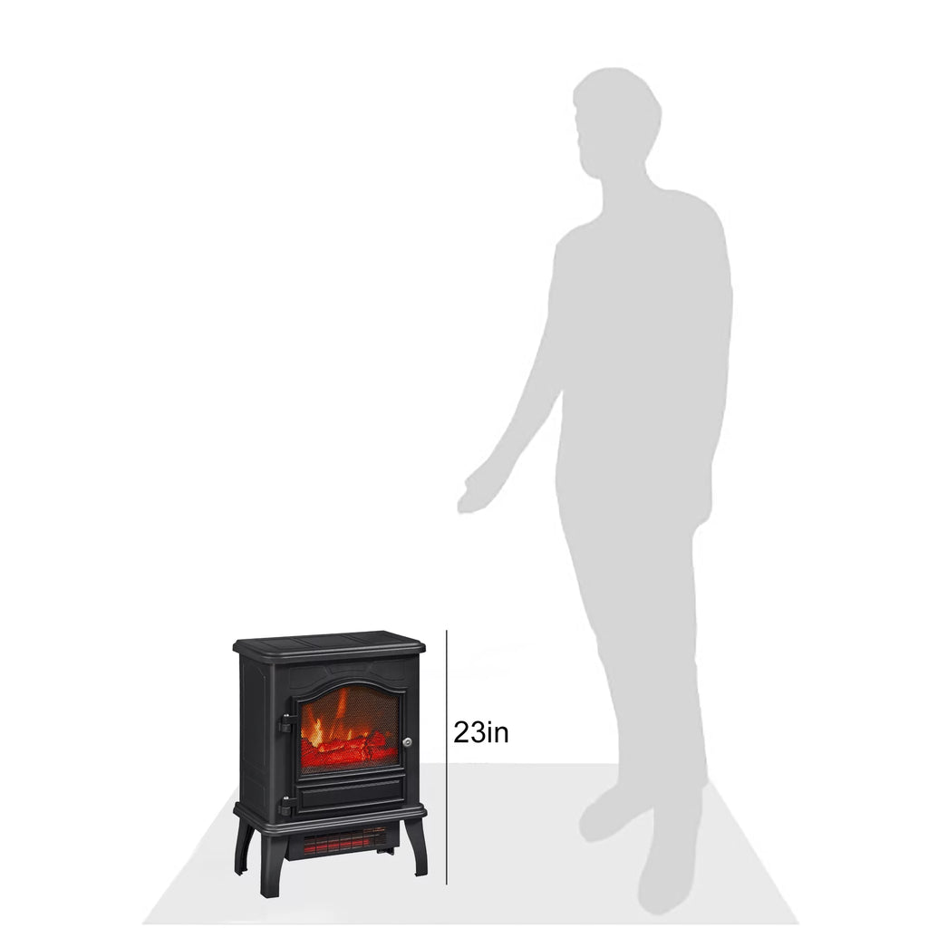 Infrared Quartz Electric Stove Heater, 1500W, Black I5759