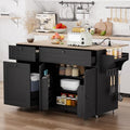 Kitchen Island on Wheels with Storage and Drop Leaf M62362