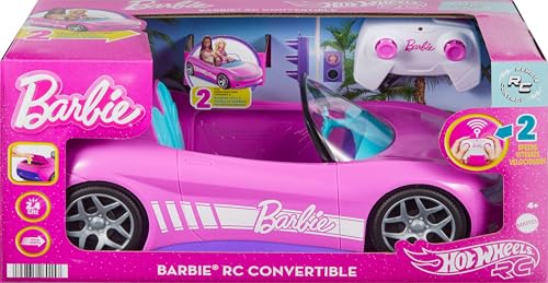 Remote-Control Pink Convertible Toy Car for Dolls X542611