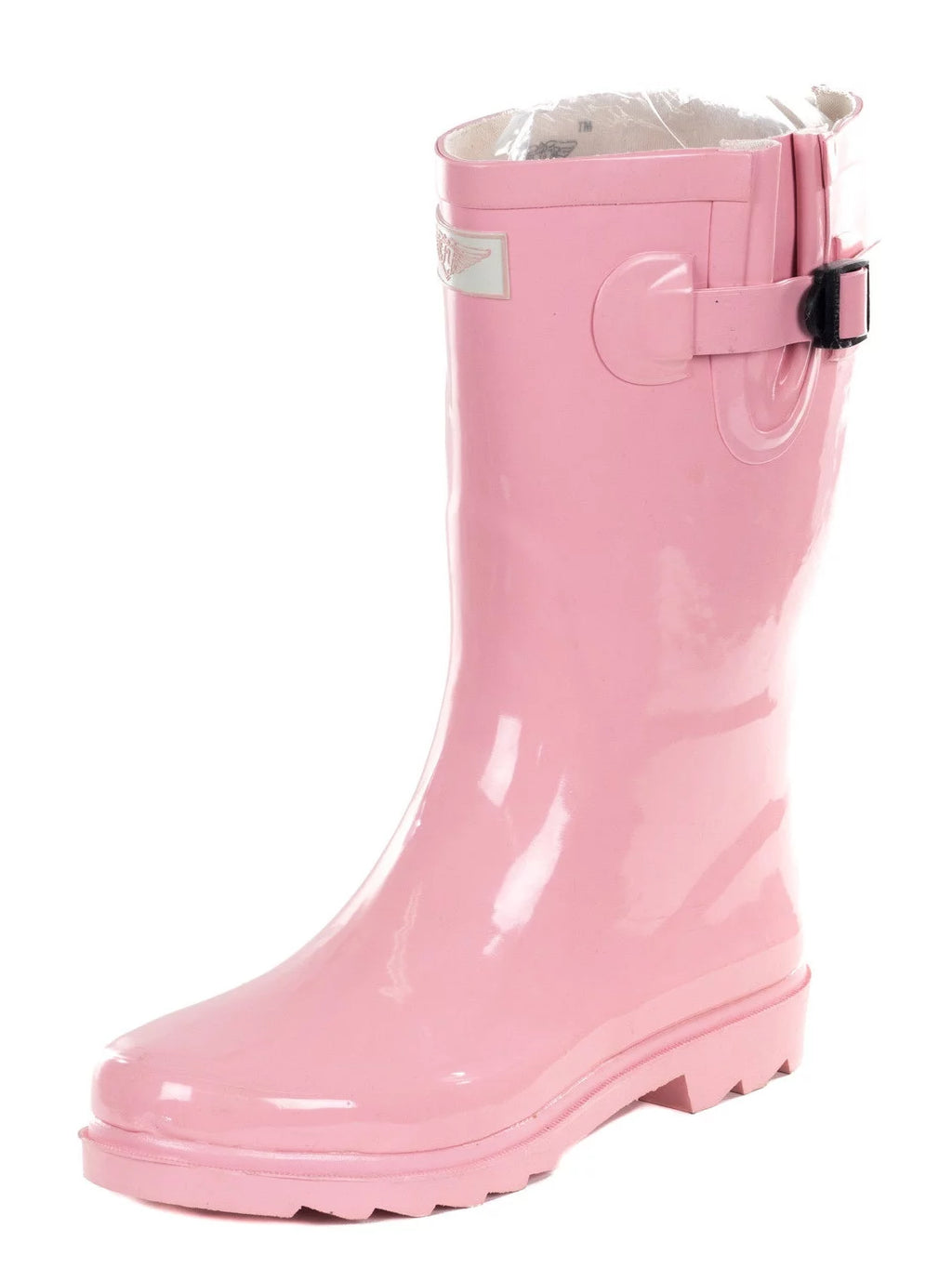 Women's Pink Mid-calf Rain Boots T276
